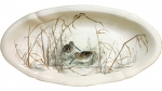 Sologne Relish Dish with Snipe 11\ 11\ Length x 5.6\ Width